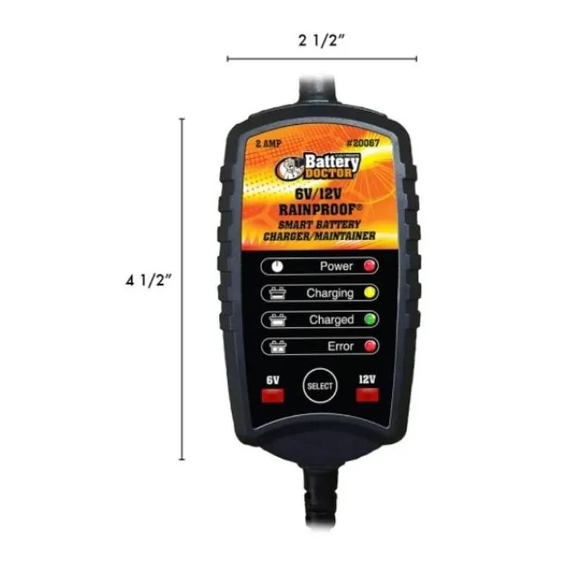 BATTERY DOC 6/12V 2 AMP RAINPR